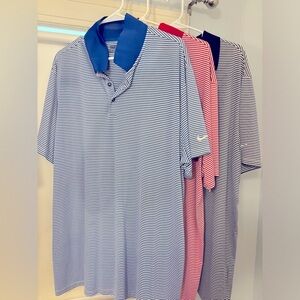 3 Nike Golf standard fit dry-fit polos